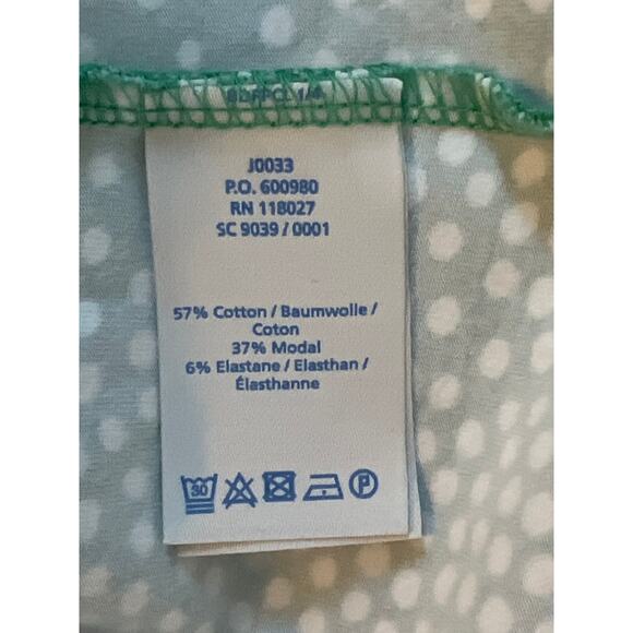 Boden Emmeline A-Line Jersey Dress Size 4R Green with White Polka Dot Print - Picture 6 of 7